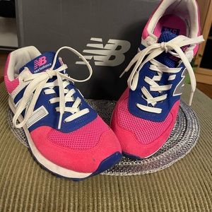 Multi colored gently worn sneakers